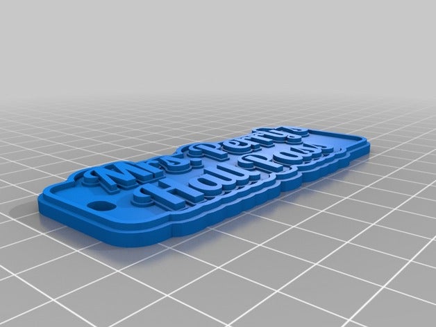 la señora perry hall pass llaveros personalizado 3D print model - Mito3D