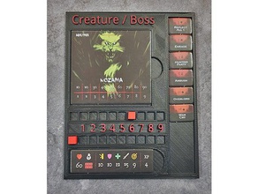 creature tracker board city kings toy game accessories boardgame components 3d print model - Mito3D