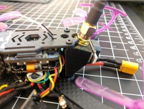 iflight ix3 - vtx pigtail mount drone fpv antenna freecad ix2 quadcopter 3d print model - Mito3D
