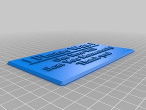 host signage office customized 3d print model - Mito3D