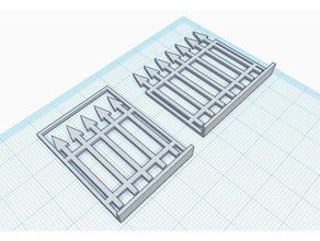 fence gate buildings structures 3d print model - Mito3D