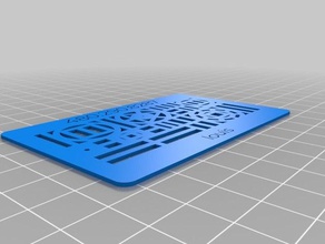 meine angepasste thingiverses kundenspezifische Geschäfts-Karte Zeichen logos 3d print model - Mito3D