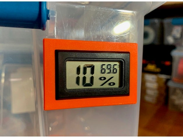 humiditytemp sensor mount sterilite 20qt Dichtung box 3d Drucker - Zubehör Trockenmittel Feuchte-sensor 3D print model - Mito3D