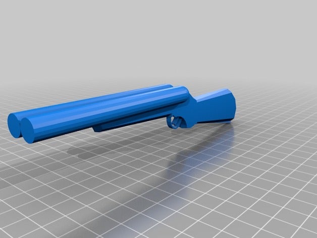 çift namlulu av tüfeği sahne muhtemelen kabuk fişek 3D print model - Mito3D