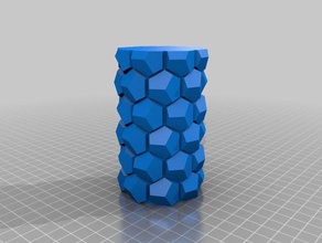 a nido d'ape vaso parametrico h100mm arredamento personalizzato 3d print model - Mito3D