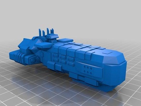 dreaghtnaught vehicles spaceship 3d print model - Mito3D