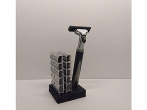 a navalha de titular casa banho barbear stand 3d print model - Mito3D
