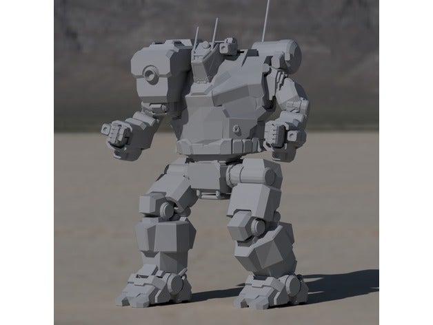 hbk-4g corcunda battletech mech mechwarrior wargame wargames wargaming 3D print model - Mito3D