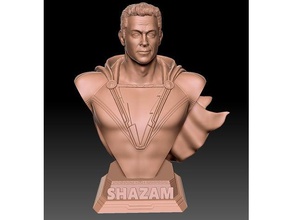 shazam Büste Kunst dc comics justice league Skulptur 3d print model - Mito3D