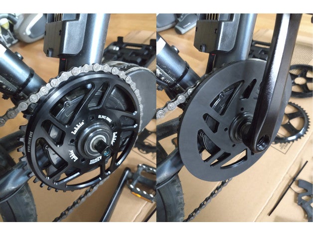 lekkie bling ring Kettenschutz sport im freien bafang Fahrrad Kettenblatt guard ebike single 3D print model - Mito3D