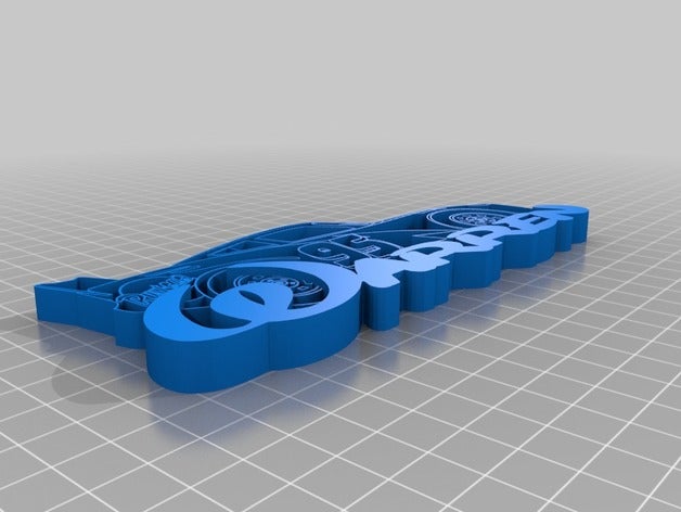 la placa de porte coches disney warren 3d impresión 3D print model - Mito3D