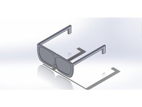 none-glasses 3d printing funny joke noneglasses parody pointless sunglasses toy useless 3d print model - Mito3D