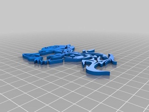 loup avec rose 3d printing 3d print model - Mito3D