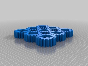 gear mechanism puzzle puzzles 3d print model - Mito3D