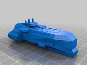 heavy battleship vehicles spaceship 3d print model - Mito3D
