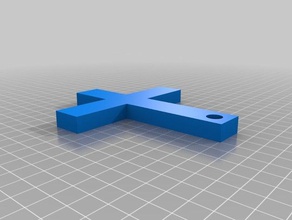 updated key chain cross down keychains 3d print model - Mito3D