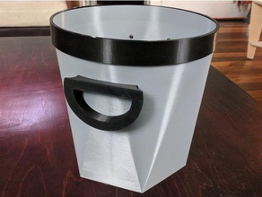 parametric trash can household openscad 3d print model - Mito3D