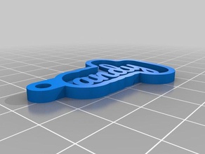 andy i portachiavi personalizzato 3d print model - Mito3D