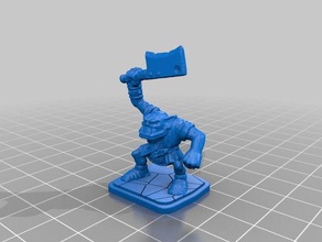 heroquest orc cleaver new bases toy game accessories 3d print model - Mito3D