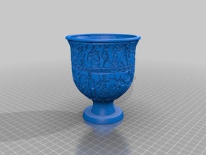 romano vaso lithophane decoração arte 3d print model - Mito3D