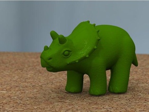 baby triceratops 3d print model - Mito3D