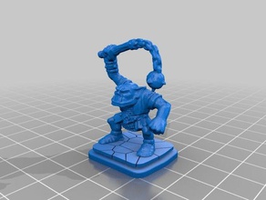heroquest orc mace new base toys games 3d print model - Mito3D