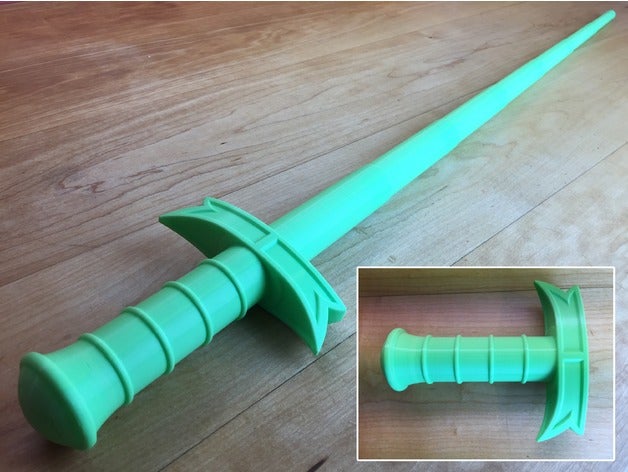 collapsing broadsword print place collapsible sword 3D print model - Mito3D