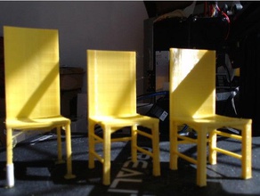 cadeira modelo móveis detalhadas boneca casa de bonecas mobiliário garota as meninas crianças brinquedos stresstest 3d print model - Mito3D