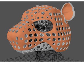 Fursuits erkennen - Puppe-Kopf-Basis-version 65 capybara Kostüm Tier Ohr erkennen-Kopf Kopf Zähnen hamster Kopf-Basis Helm Maske pawpet Roboter scull Schädel 3d print model - Mito3D