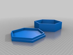 özelleştirilmiş parametrik poligonal benim kapaklı kutu kaplar 3d print model - Mito3D