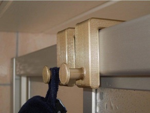 shower cabin hook 55mm profiles bathroom dusche duschkabine haken handtuchhaken towel holder 3d print model - Mito3D