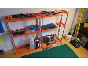 desk shelf organization organizer toolbox 3d print model - Mito3D