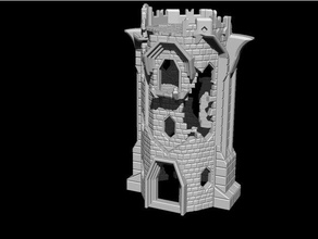 tavolo torre medievale del signore degli anelli hobbit ravenhill ispirato la rovina rovine da di gioco terreno 3d print model - Mito3D