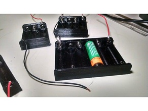 aa battery box batteria titolare 3d print model - Mito3D