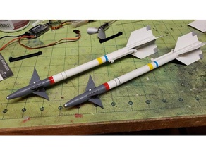 sidewinder füzesi freewing jets rc araç a10 aım-9 aim9 bomba f-16 f15 f16 f18 f22 ordnance roket 3d print model - Mito3D