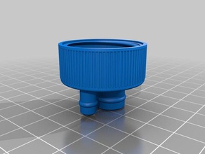 bottle cap 6mm 12mm pipes other lid connection hose pvc pipe 3d print model - Mito3D
