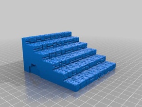 tikal templo rodadas da escada de expansão brinquedo jogo os acessórios 28mm base dados escadas pedra teste honra 3d print model - Mito3D