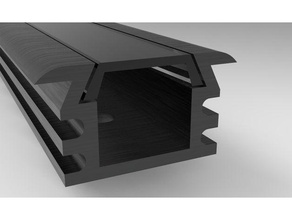 base empotrable para tiras de led decoración titular tira 3d print model - Mito3D
