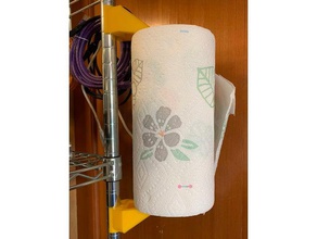paper towel roll holder wire shelf 3d printer accessories rack 3d print model - Mito3D