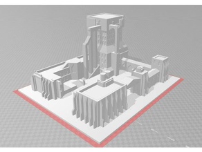 space port 6mmepic scale40k buildings structures sci-fi scifi terrain warhammer 40k 3d print model - Mito3D