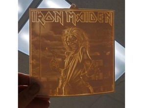 iron maiden lithophane asesinos álbum signos logotipos eddie ironmaiden litografía luban 3d print model - Mito3D