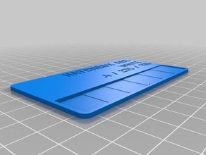hatchbox white abs sample card 3d printing tests customized 3d print model - Mito3D