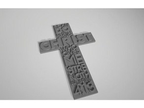 strength cross art christian christianity god 3d print model - Mito3D