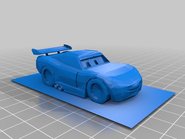 saetta mcqueen 3d la stampa auto 3D print model - Mito3D
