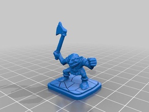 heroquest gobln axe toys games 3d print model - Mito3D