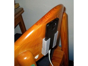 fone titular da cadeira de encosto móveis telefone do 3d print model - Mito3D
