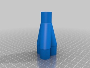 my customized customizer - model rocket cluster & transition factory 3d print model - Mito3D