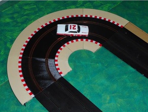 r15 cambered curve slot car track borders scalextric toy game accessories 3d print model - Mito3D