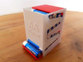batteria dispenser aa mignon batteriespender office batterie titolare 3d print model - Mito3D