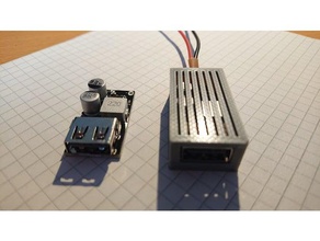 caso usb dc-dc buck converter, carica step down consiglio modulo per circuito veloce caricabatterie rapido elettronica 3d print model - Mito3D